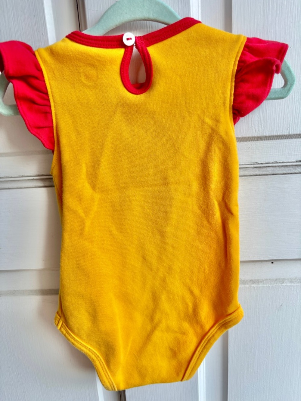 NFL Kansas City Chiefs Baby Girl Bodysuit 6-9M Flutter Sleeve “Love The Chiefs” - Picture 4 of 5